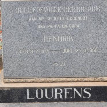 LOURENS Hendrik 1917-1968