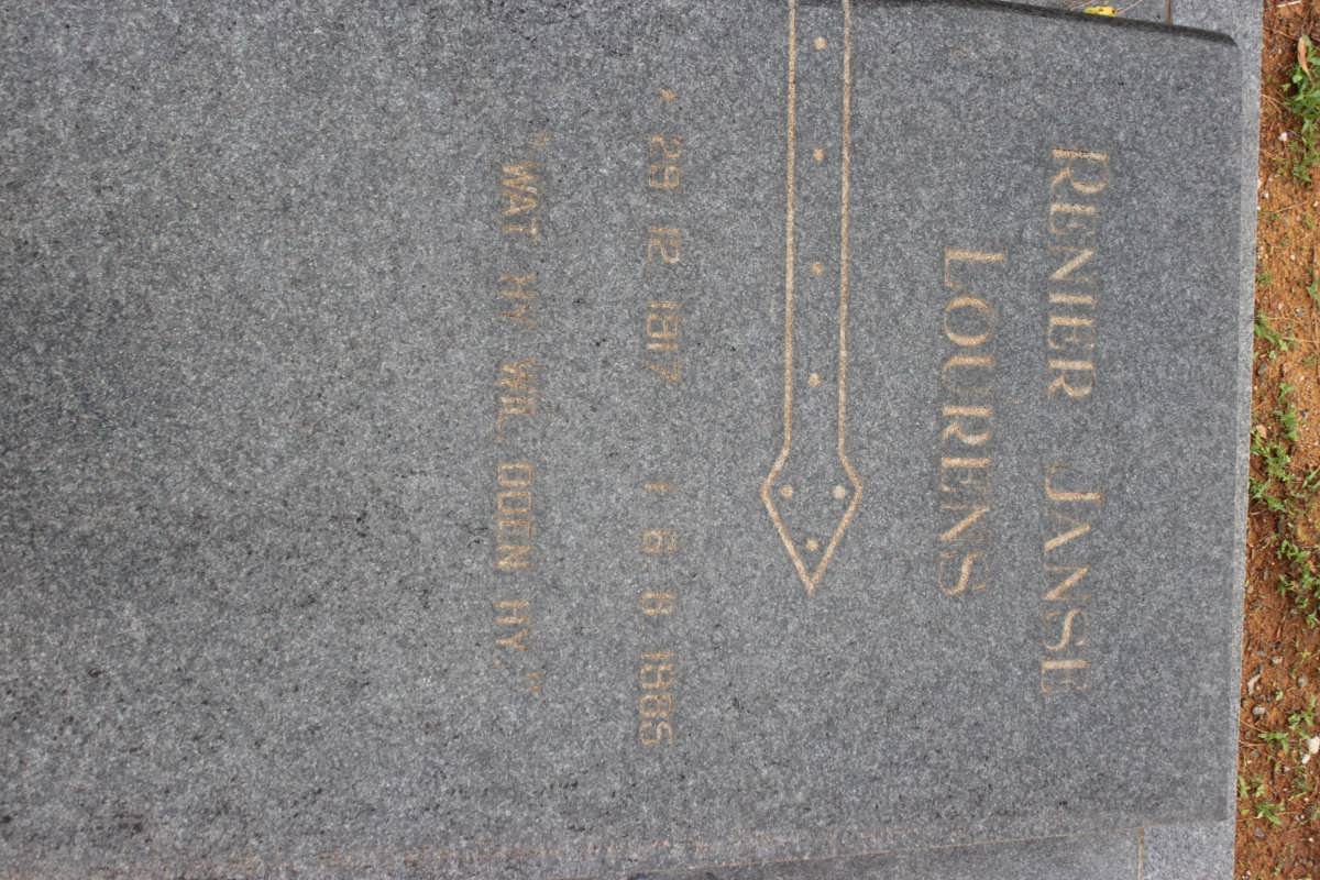 LOURENS Renier Janse 1917-1985