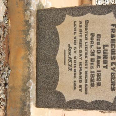 LUNDT Francois Eybers 1898-1920