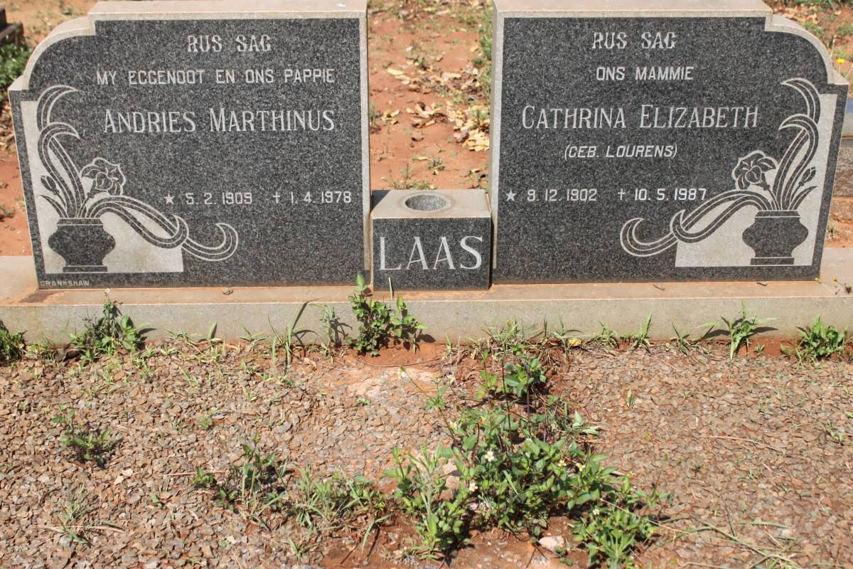 LAAS Andries Marthinus 1909-1978 &amp; Cathrina Elizabeth LOURENS 1902-1987