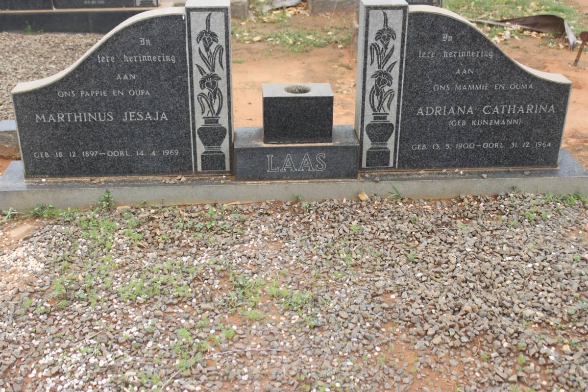 LAAS Marthinus Jesaja 1897-1969 &amp; Adriana Catharina KUNZMANN 1900-1964