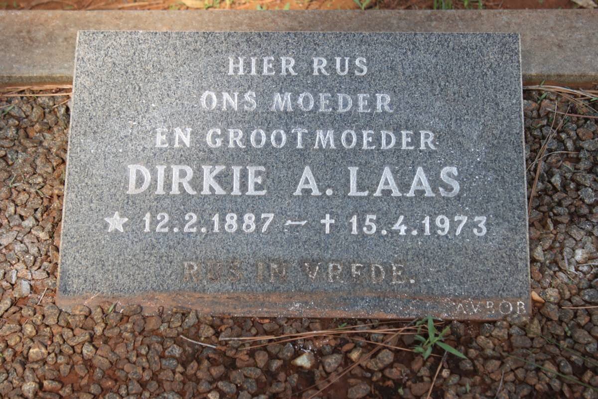 LAAS Dirkie A. 1887-1973