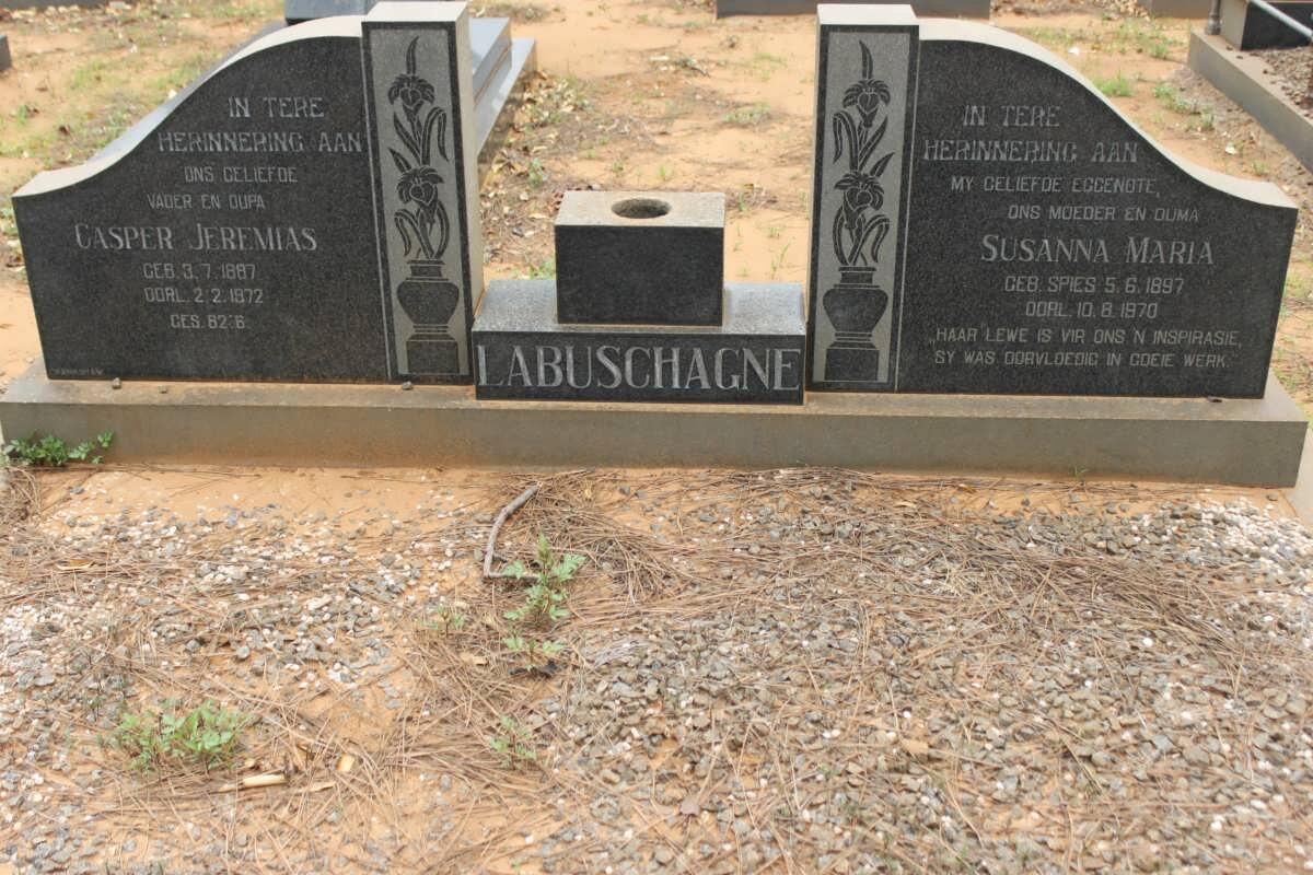 LABUSCHAGNE Casper Jeremias 1887-1972 &amp; Susanna Maria SPIES 1897-1970