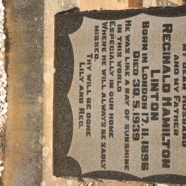 LINTON Reginald Hamilton 1896-1939