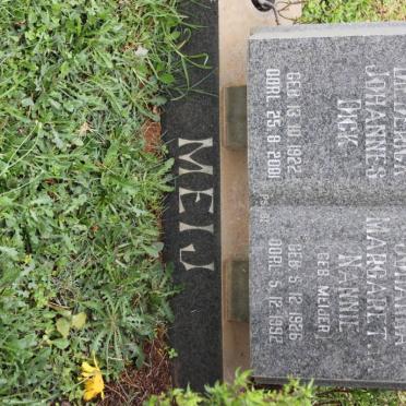 MEIJ Diederick Johannes 1922-2001 &amp; Johanna Margaret MEIJER 1926-1992