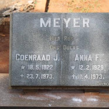 MEYER Coenraad J. 1922-1973 &amp; Anna F. 1929-1973