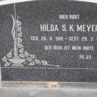 MEYER Hilda S.K. 1919-1995