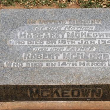 MCKEOWN Robert -1945 &amp; Margaret -1942