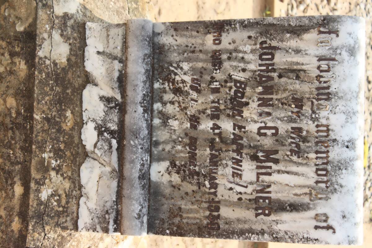 MILNER Johanna C. nee LAFFNIE -1930