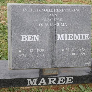 MAREE Ben 1938-2003 &amp; Miemie 1943-1999