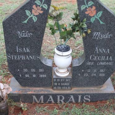 MARAIS Isak Stephanus 1911-1999 &amp; Anna Cecilia LOMBARD 1917-1991