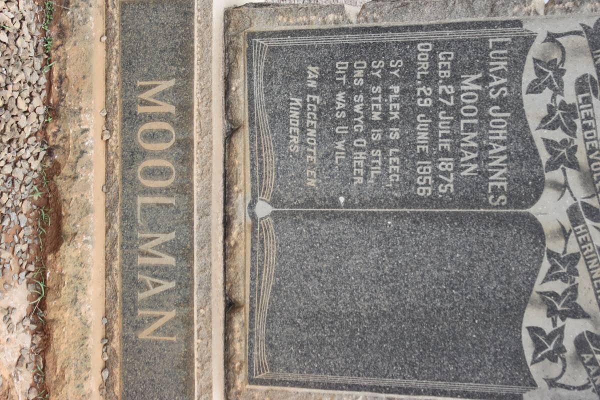 MOOLMAN Lukas Johannes 1875-1956