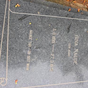 NAUDÉ Bina nee BANG 1899-1972