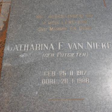 NIEKERK Catharina E, van nee POTGIETER 1917-1988