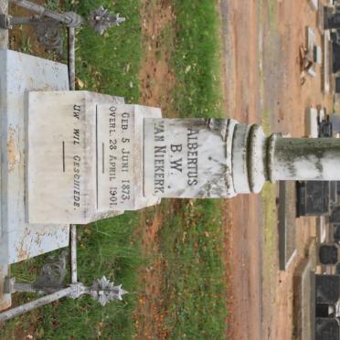 NIEKERK Albertus B.W., van 1873-1901