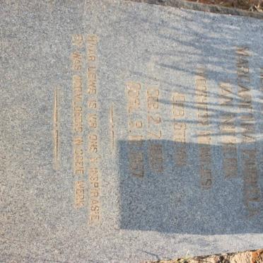 NIEKERK Margaretha Isobella, van formerly MEINTJIES nee STEYN 1897-1957