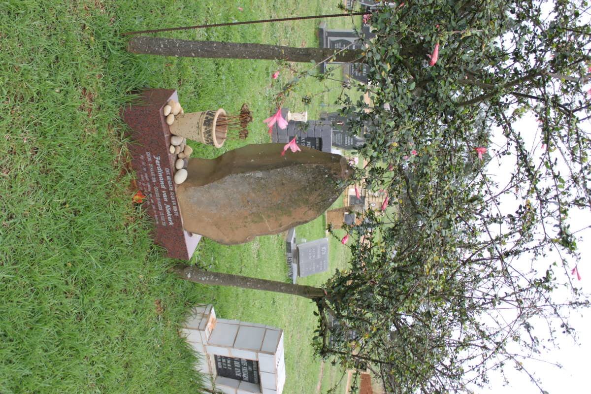 NIEKERK Ferdinand, van 1986-2001