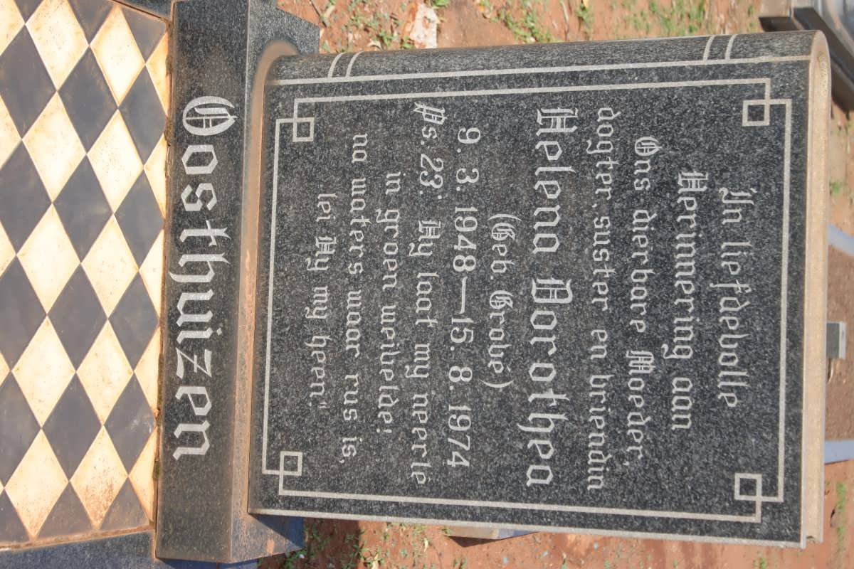 OOSTHUIZEN Helena Dorothea nee GROVE 1948-1974