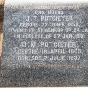 POTGIETER J.T. 1856-1901 &amp; D.M. 1853-1937