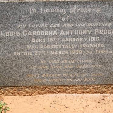 PRUDENZA Louis Cardorna Anthony 1916-1938