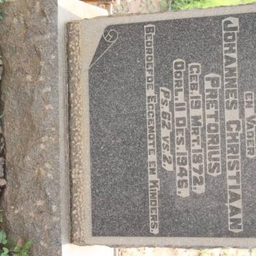 PRETORIUS Johannes Christiaan 1872-1946