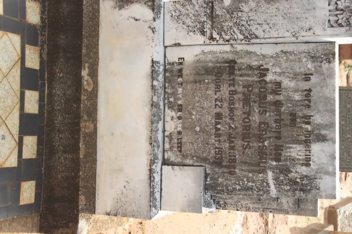 PRETORIUS Jacobus Erasmus 1880-1937