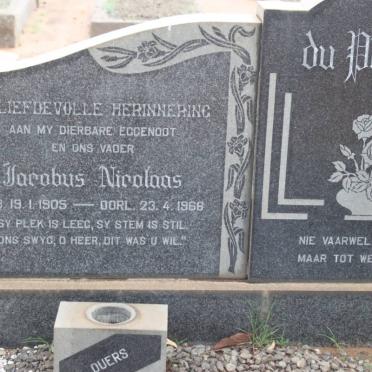 PLESSIS Jacobus Nicolaas, du 1905-1968