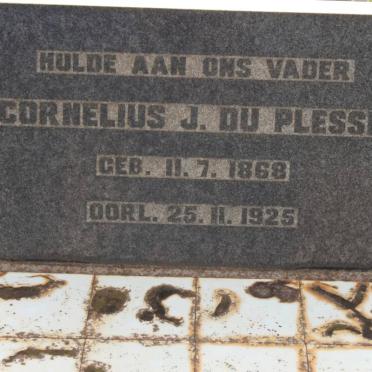 PLESSIS Cornelius J., du 1868-1925