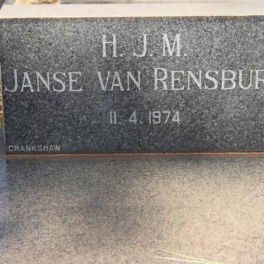 RENSBURG H.J.M., Janse van -1974