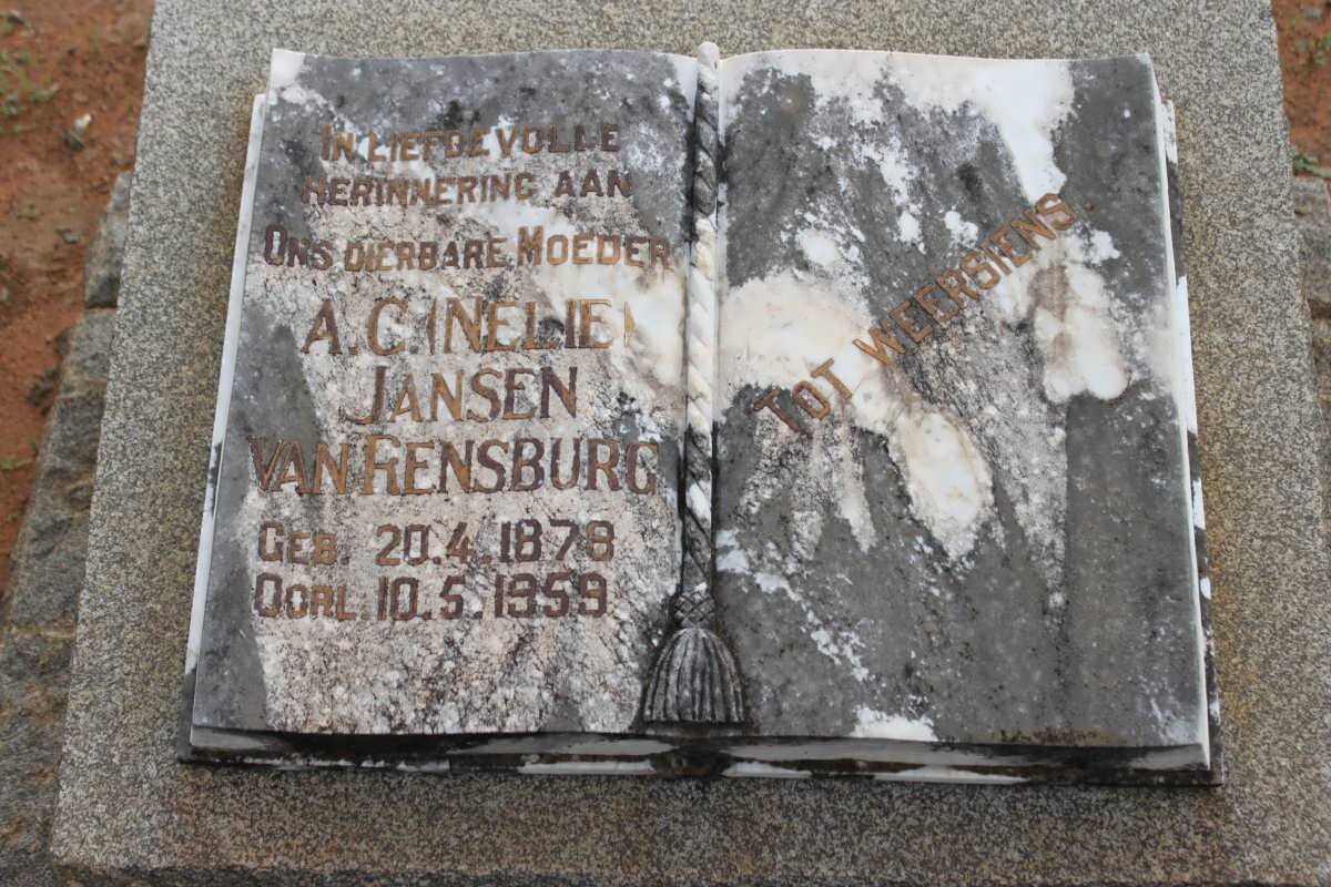 RENSBURG A.C., Jansen van 1878-1959