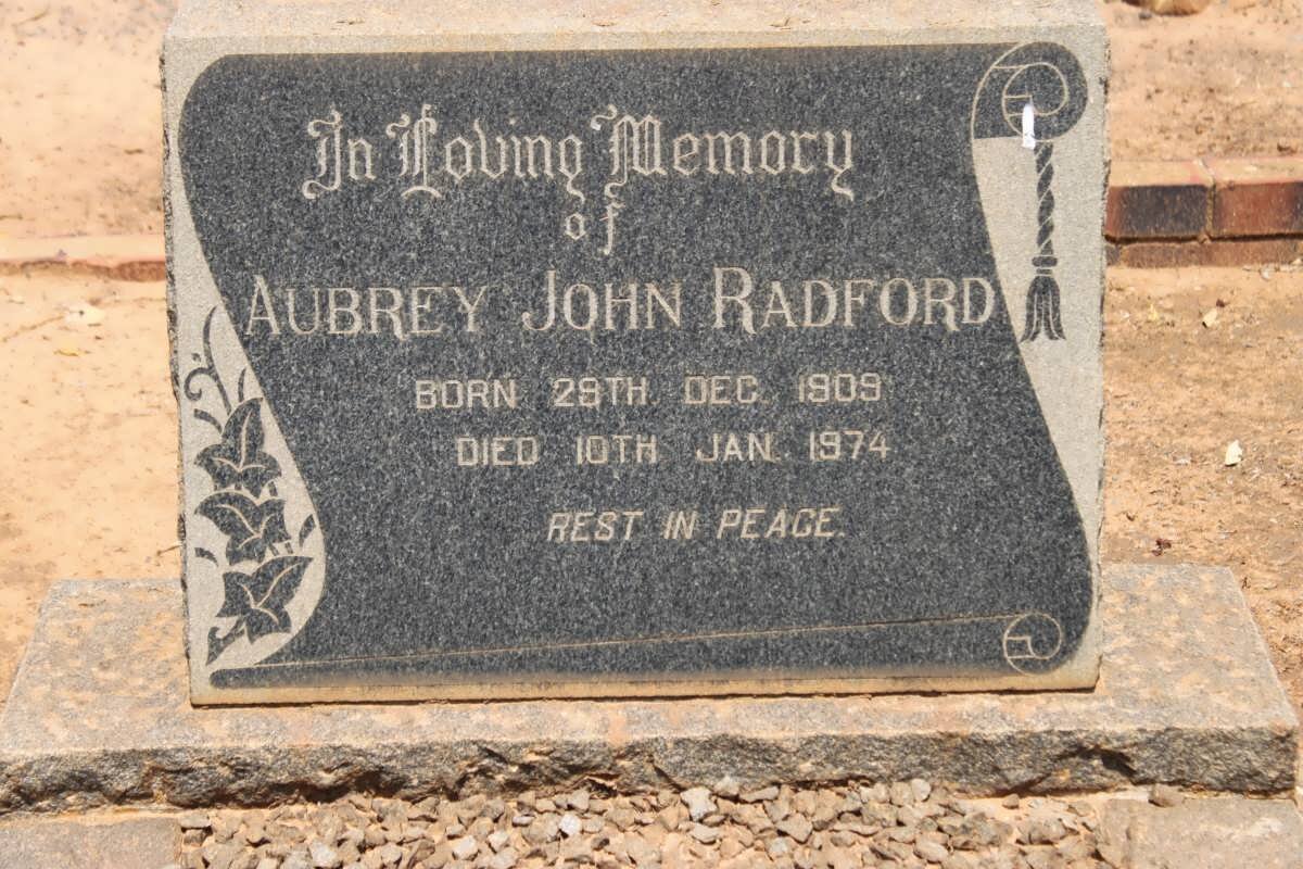 RADFORD Aubrey John 1909-1974