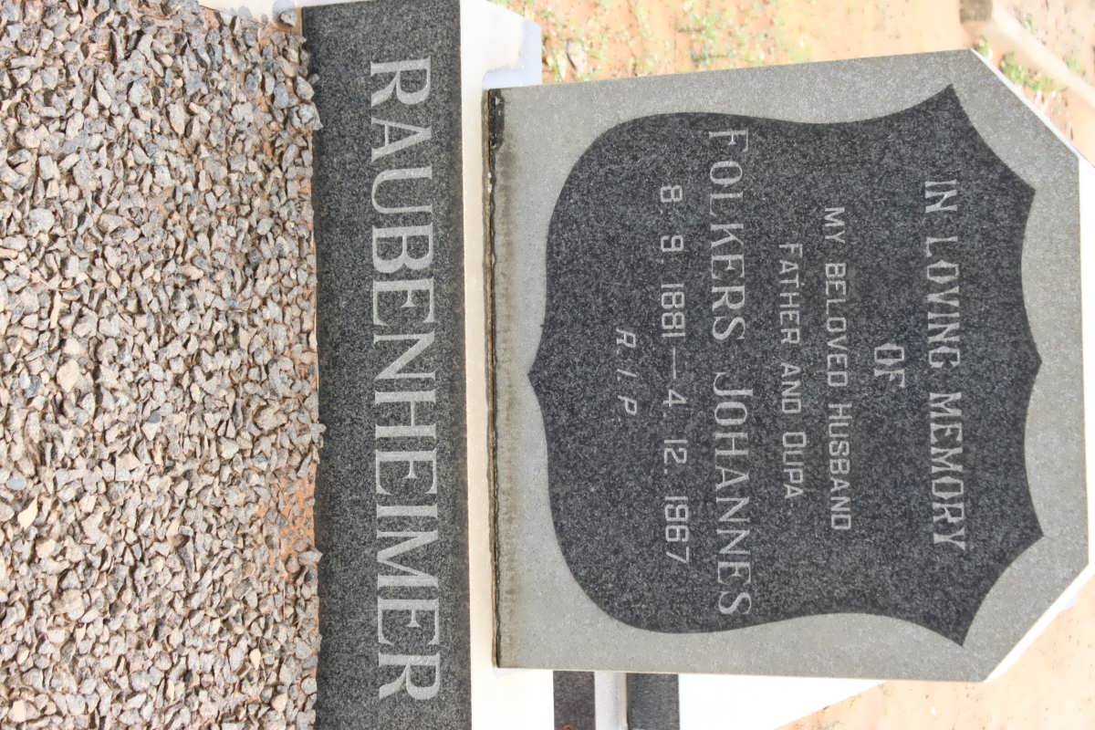 RAUBENHEIMER Folkers Johannes 1881-1967