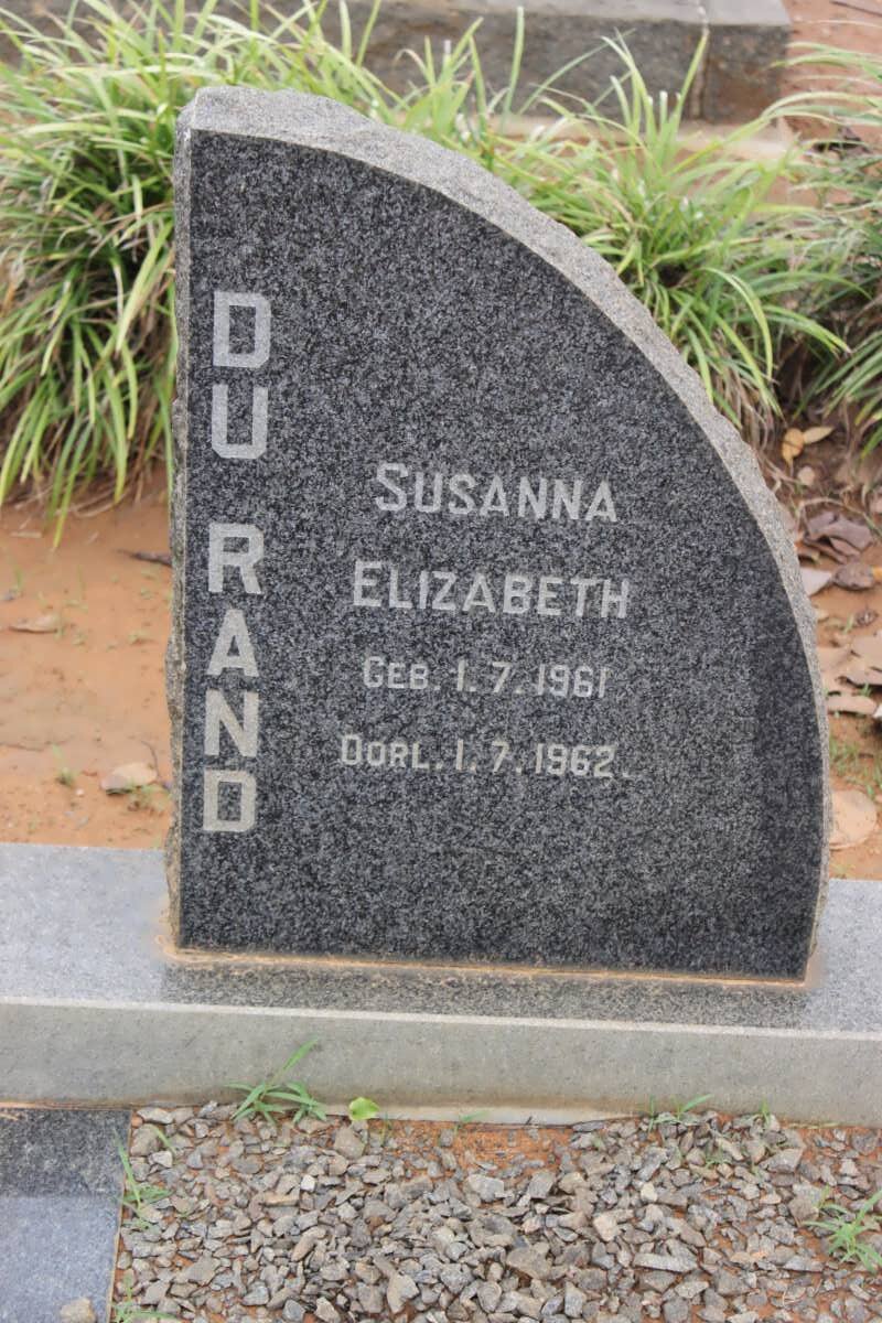RAND Susanna Elizabeth, du 1961-1962