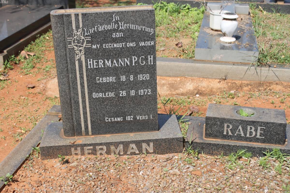 RABE Hermann P.G.H. 1920-1973