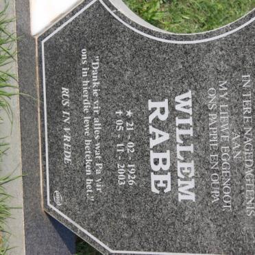 RABE Willem 1926-2003