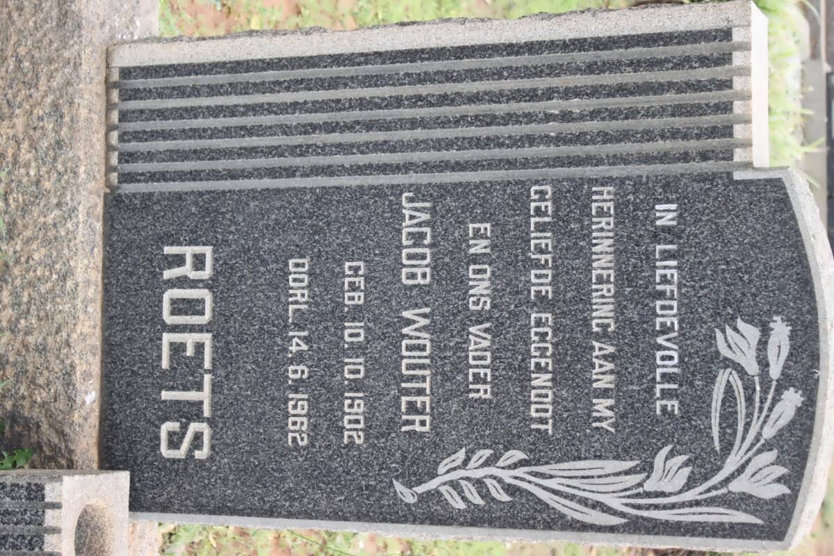 ROETS Jacob Wouter 1902-1962
