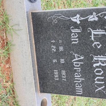 ROUX Jan Abraham, le 1937-1993