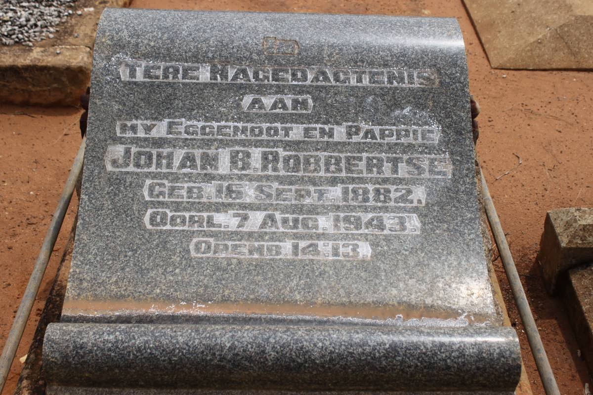 ROBBERTSE Johan B. 1882-1943