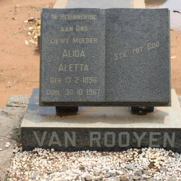ROOYEN Alida Aletta, van 1896-1967
