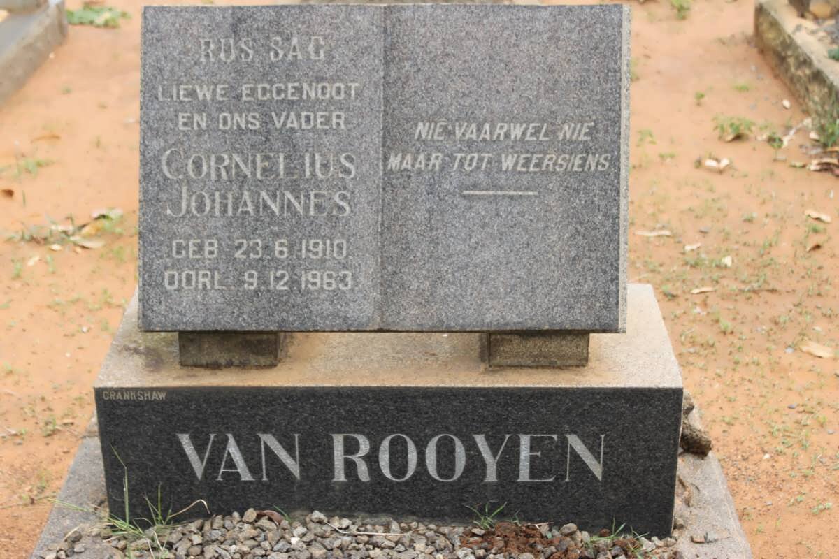 ROOYEN Cornelius Johannes, van 1910-1963