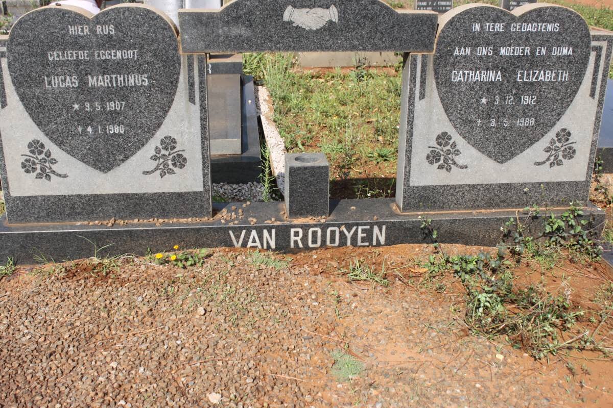 ROOYEN Lucas Marthinus, van 1907-1980 &amp; Catharina Elizabeth 1912-1988