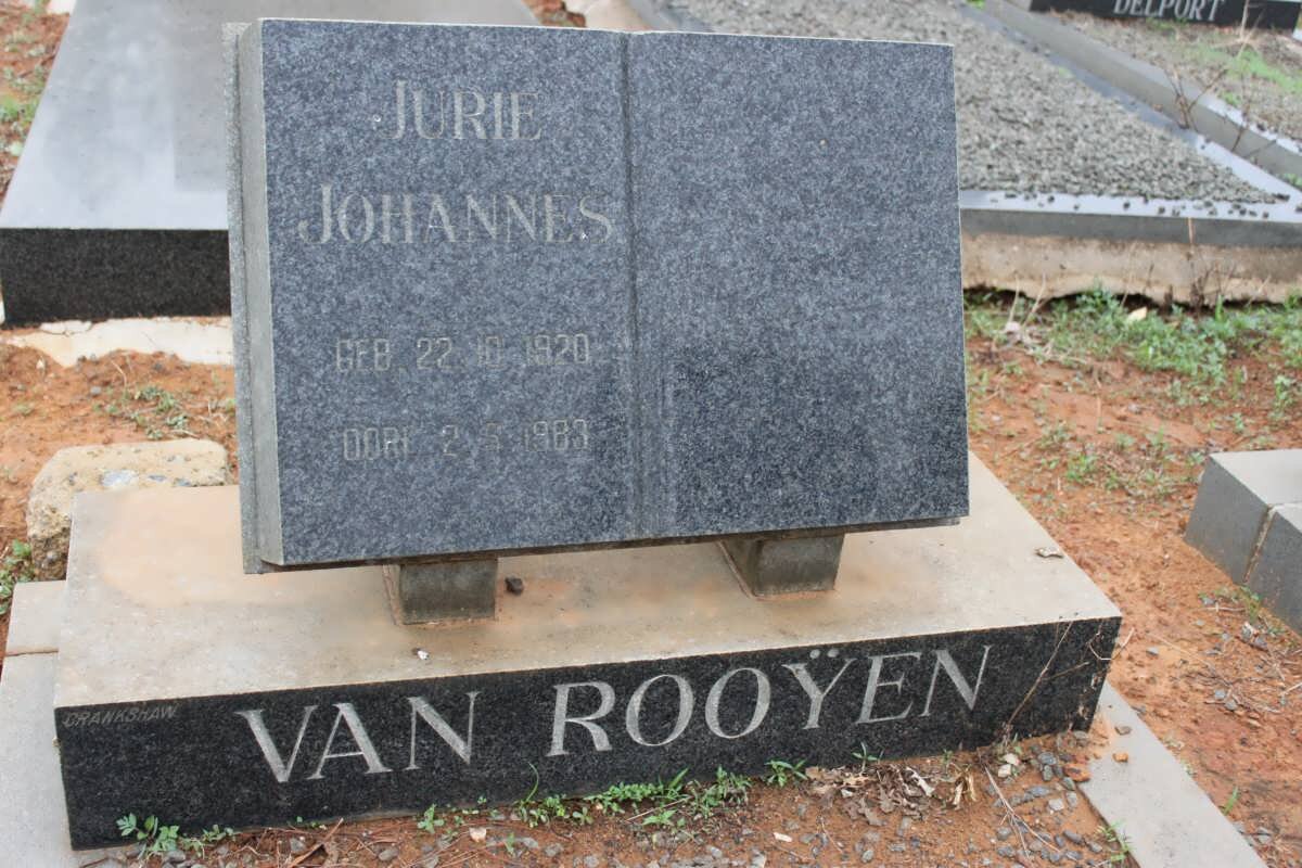 ROOYEN Jurie Johannes, van 1920-1983