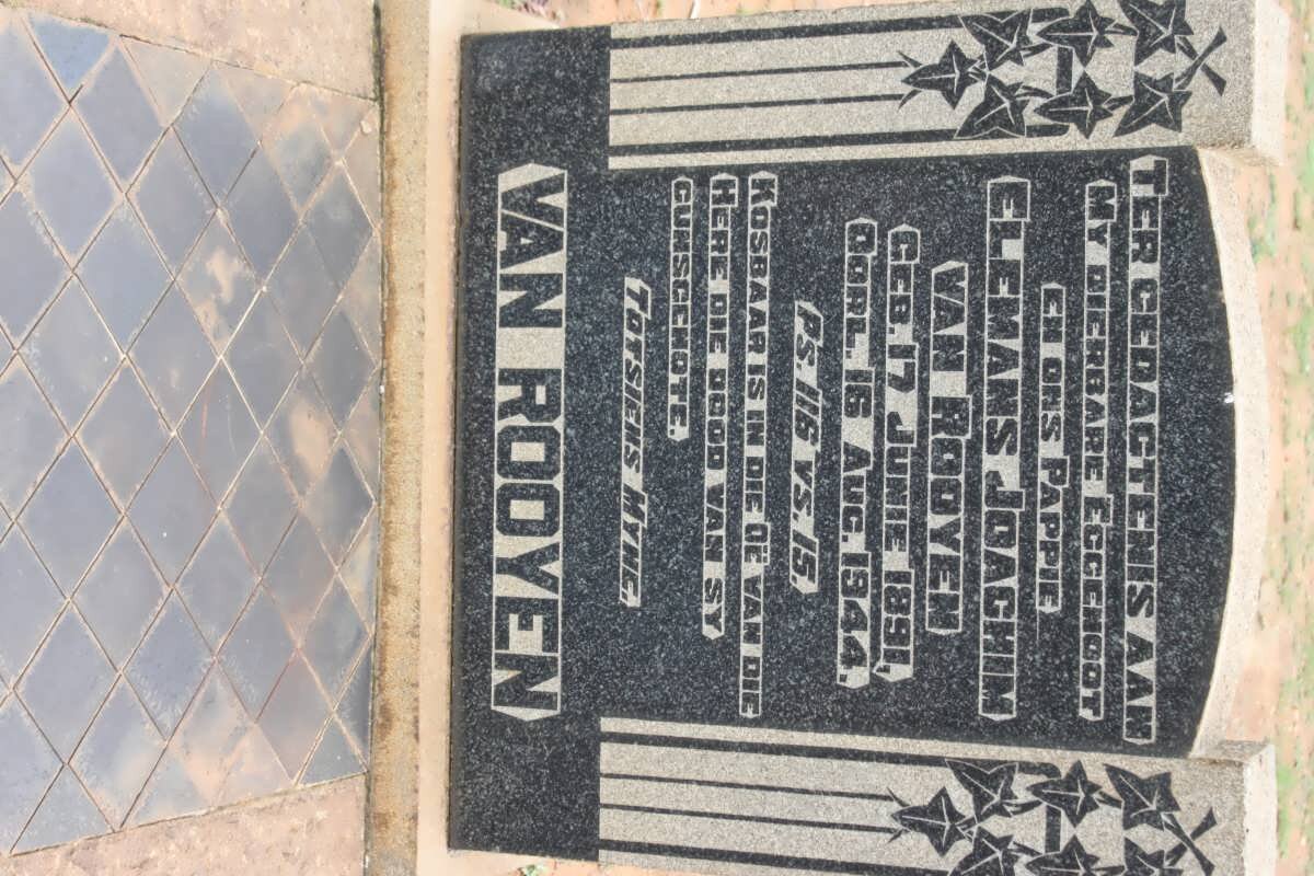 ROOYEN Elemans Joachim, van 1891-1944