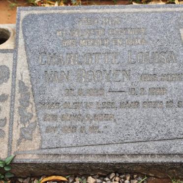 ROOYEN Charlotte Louisa, van 1923-1968