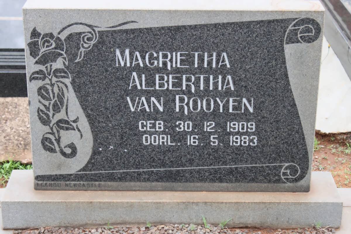 ROOYEN Magrietha Albertha, van 1909-1983