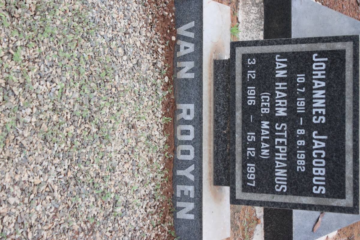 ROOYEN Johannes Jacobus, van 1911-1982 &amp; Jan Harm Stephanus MALAN 1916-1997