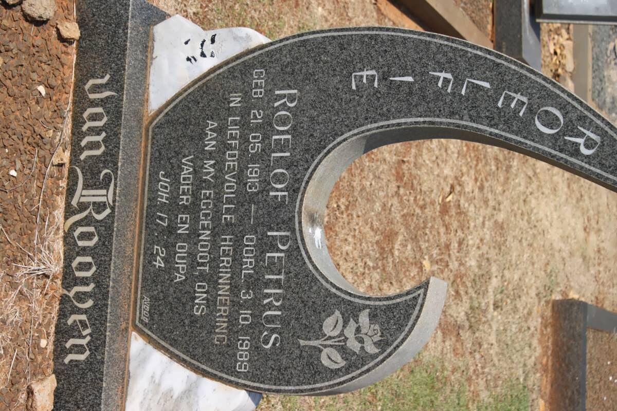 ROOYEN Roelof Petrus, van 1913-1989