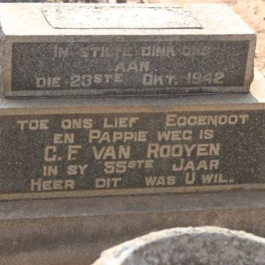 ROOYEN C.F., van  -1942