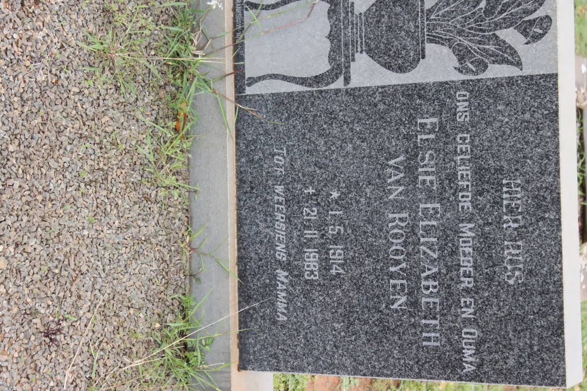 ROOYEN Elsie Elizabeth, van 1914-1983