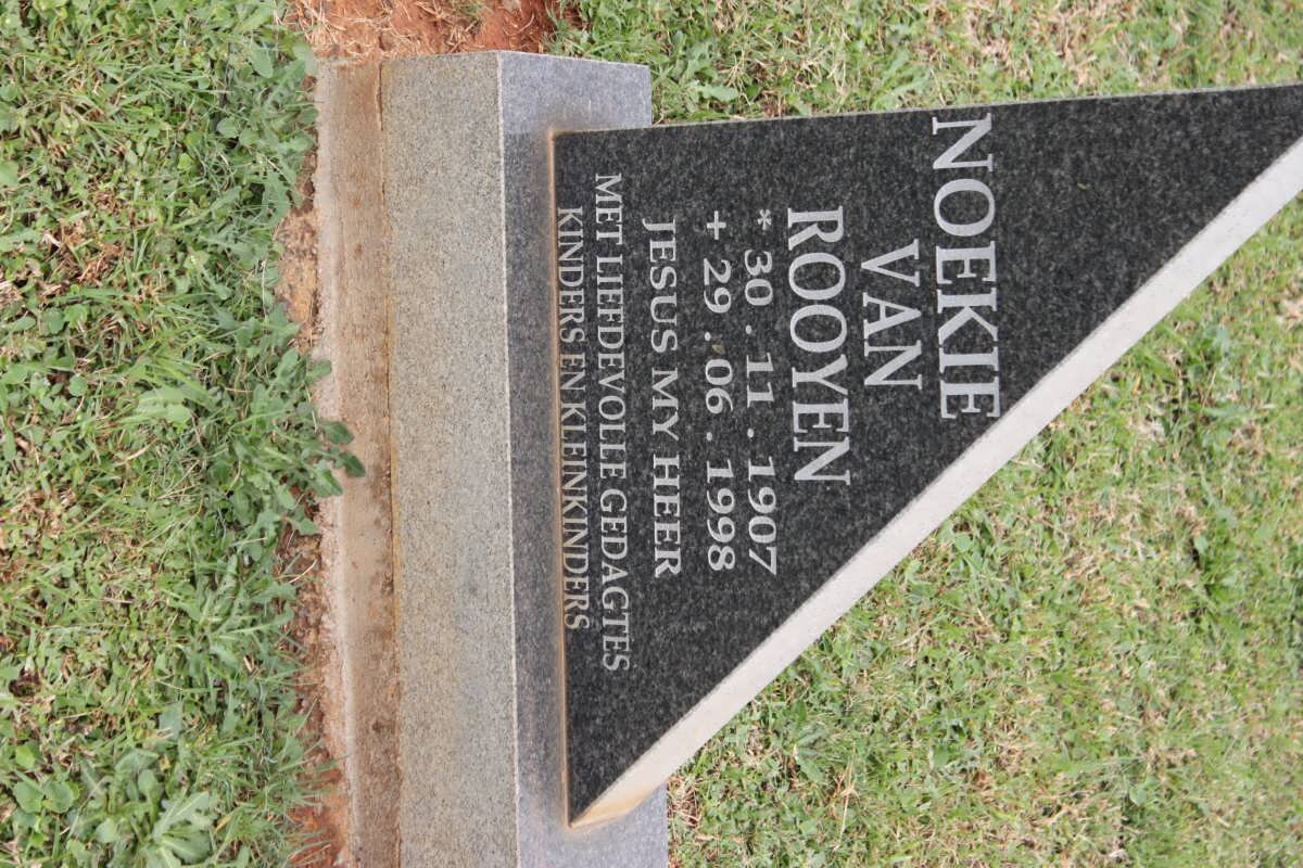 ROOYEN Noekie, van 1907-1998